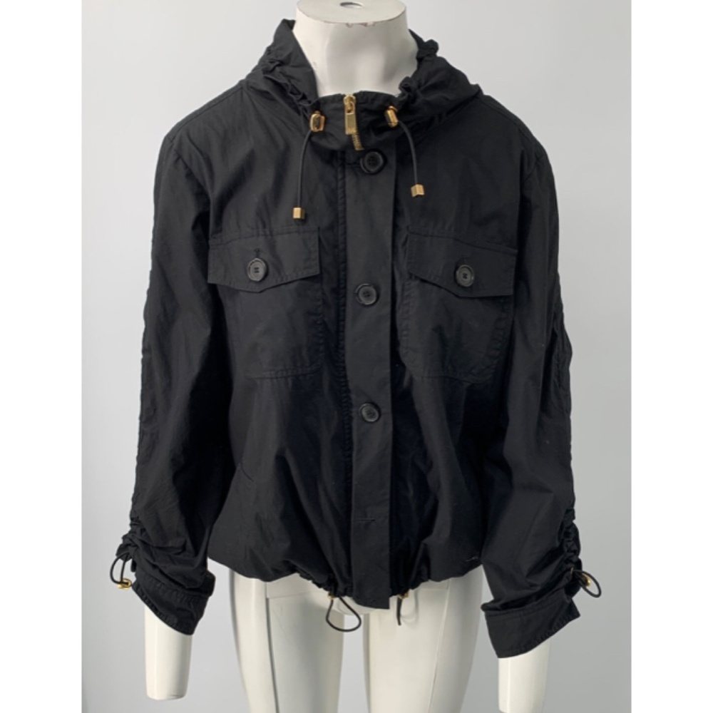 Michael Kors Black Full Zip Pocket Safari Jacket sz 8
